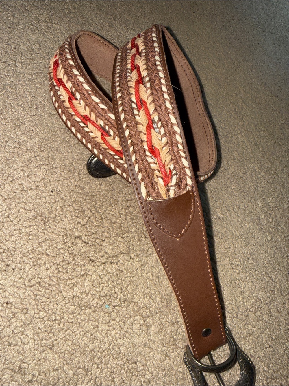 Gail Labelle leather textured belt